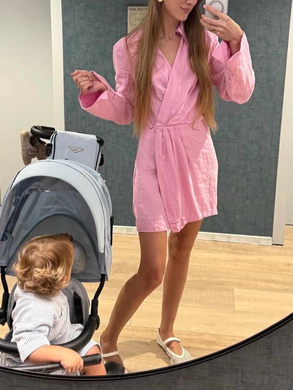 Nanushka Pink Wrap Dress